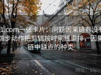 91.com一张卡片：问题因果链有没有跳步动作把剪辑按时间线重排，因果链中缺点的种类