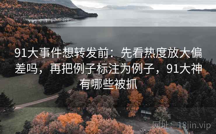 91大事件想转发前：先看热度放大偏差吗，再把例子标注为例子，91大神有哪些被抓
