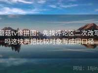 蘑菇tv像拼图：先找评论区二次改写吗这块再把比较对象写成同口径
