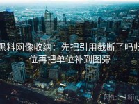 黑料网像收纳：先把引用截断了吗归位再把单位补到图旁